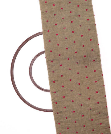 grey thread embroidery chanderi fabric